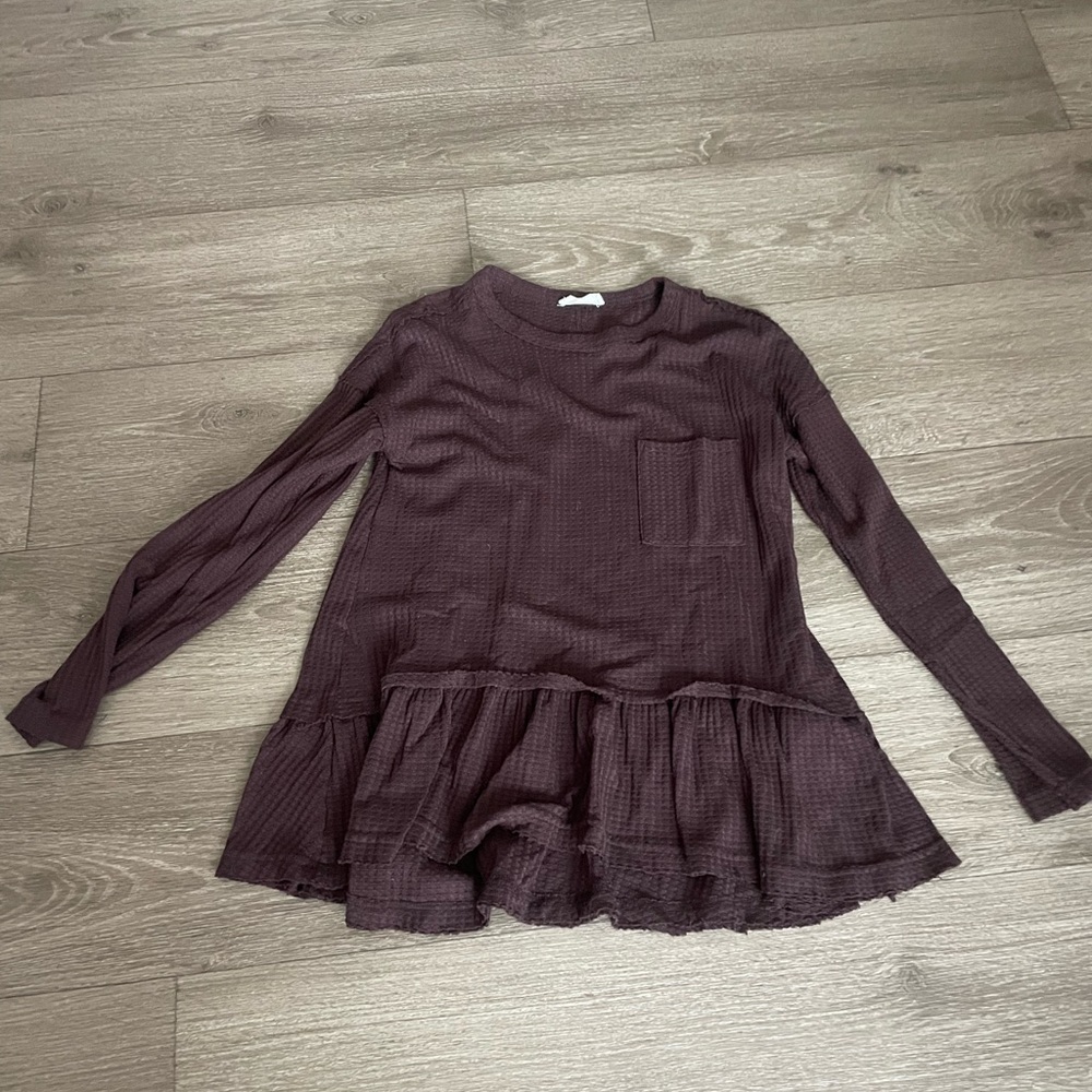 Long sleeve brown shirt
